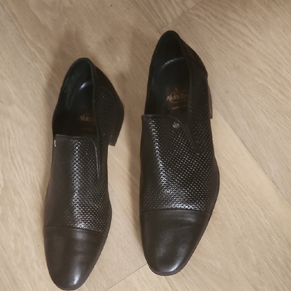 Aldo Men's Black Textured Loafers